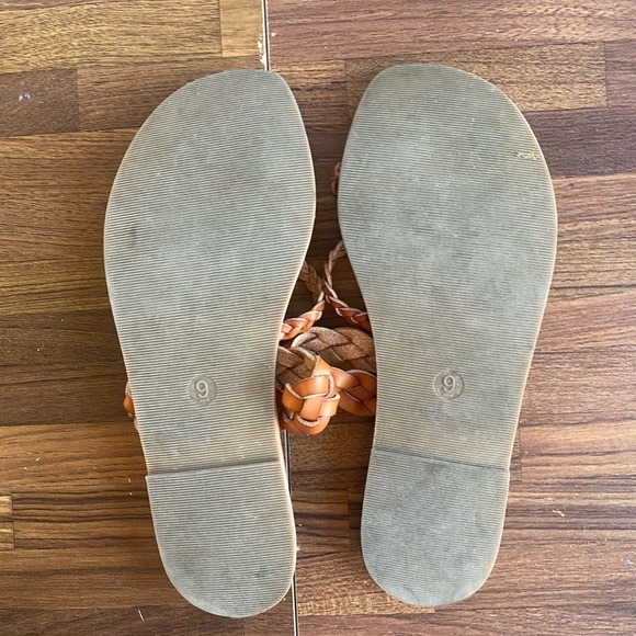 Braided Tan Sandals - Picture 2 of 2